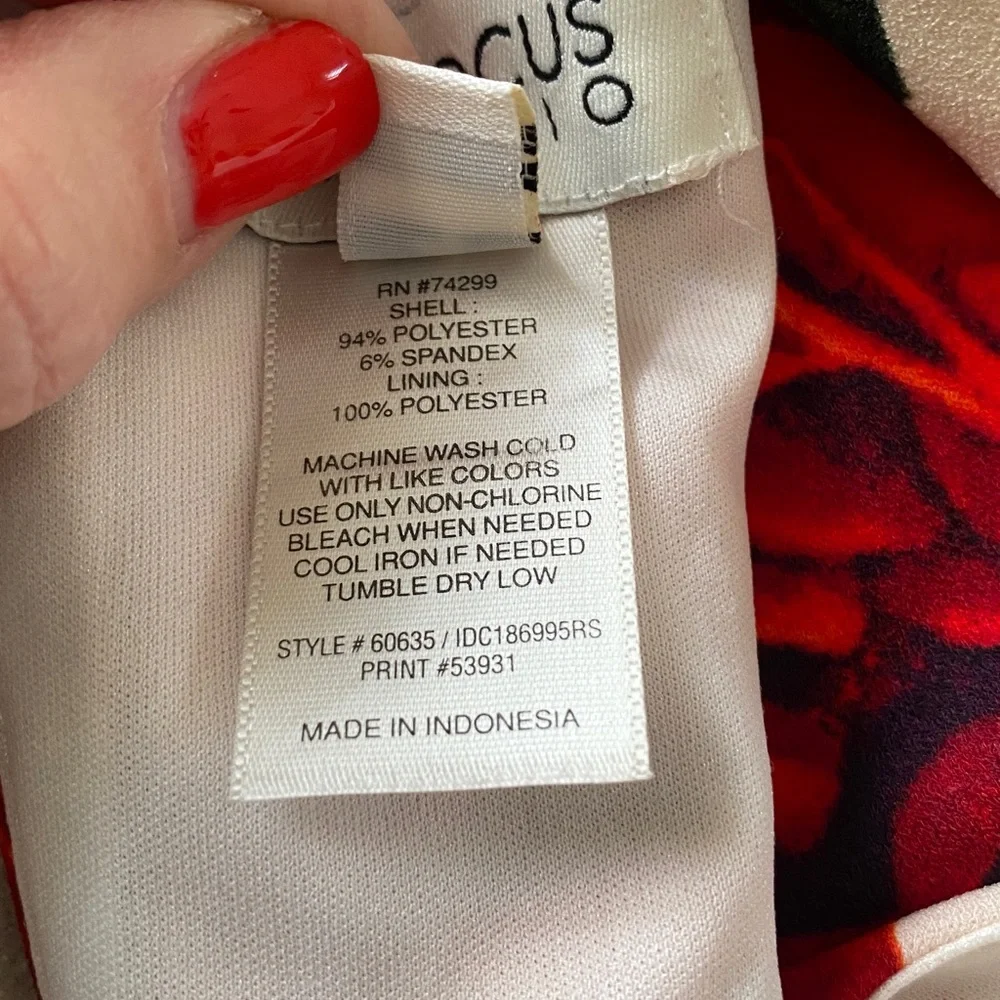 Enfocus Studio Floral Halter Maxi Dress Size 4 Red Roses Mermaid Style - Picture 9 of 10